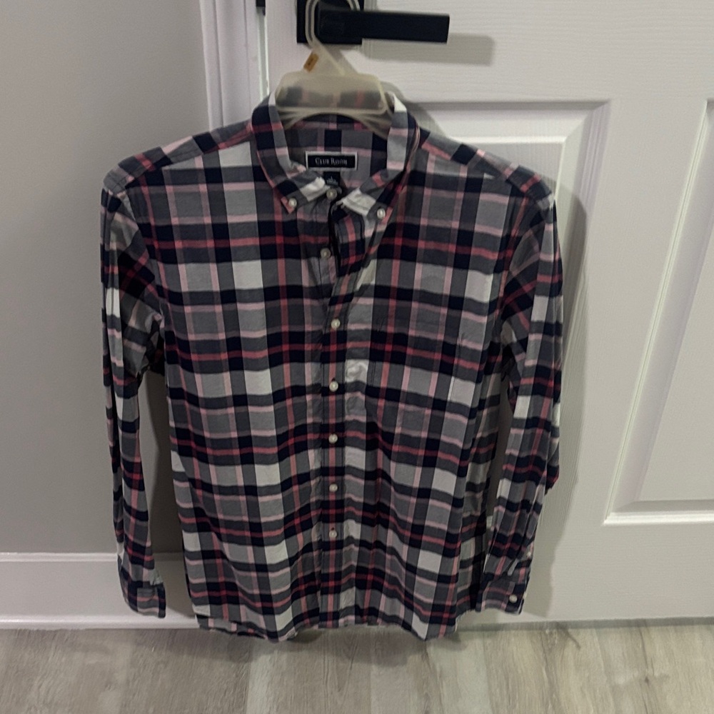 Club Room Men's Plaid Shirt large